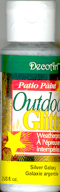 DecoArt Patio Paint, Outdoor Glitter 2oz Silver Galaxy DecoArt Patio Paint, Outdoor Glitter 2oz Silver Galaxy